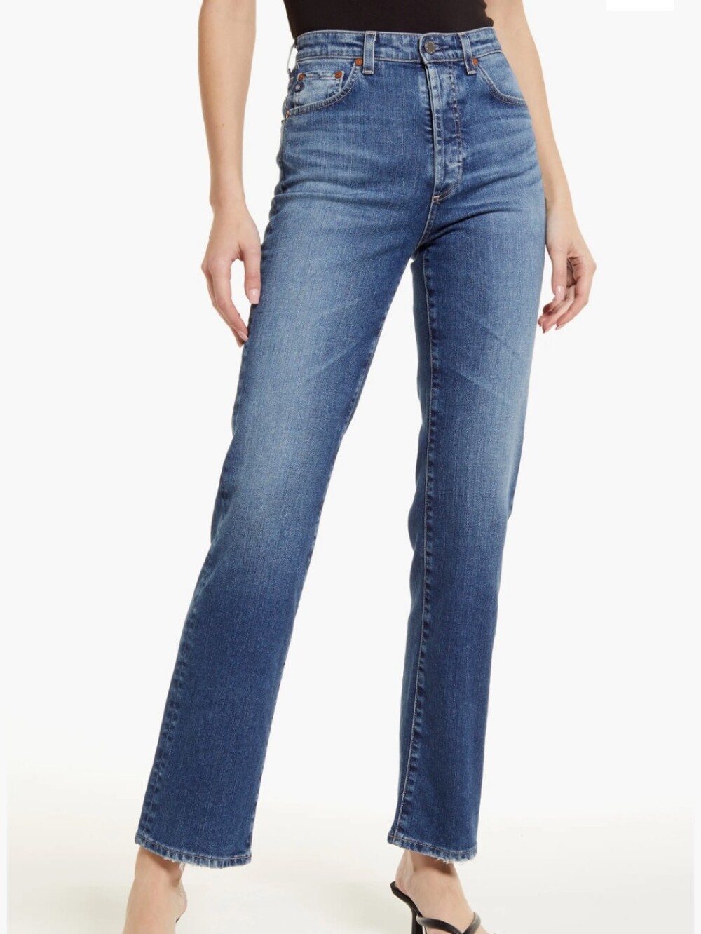 AG Jeans Alexxis Straight Japanese Denim High Rise Vintage Fit Arabian Sea 28